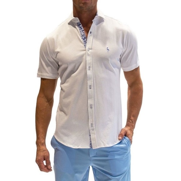 1930 TailorByrd Collection White Polo 100% Cotton Short Sleeve Polo Size XL - Picture 1 of 9